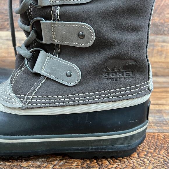 Sorel Joan of Arctic Winter Fur Boots Women's 6 Gray Waterproof Suede Lace Up - Picture 2 of 12